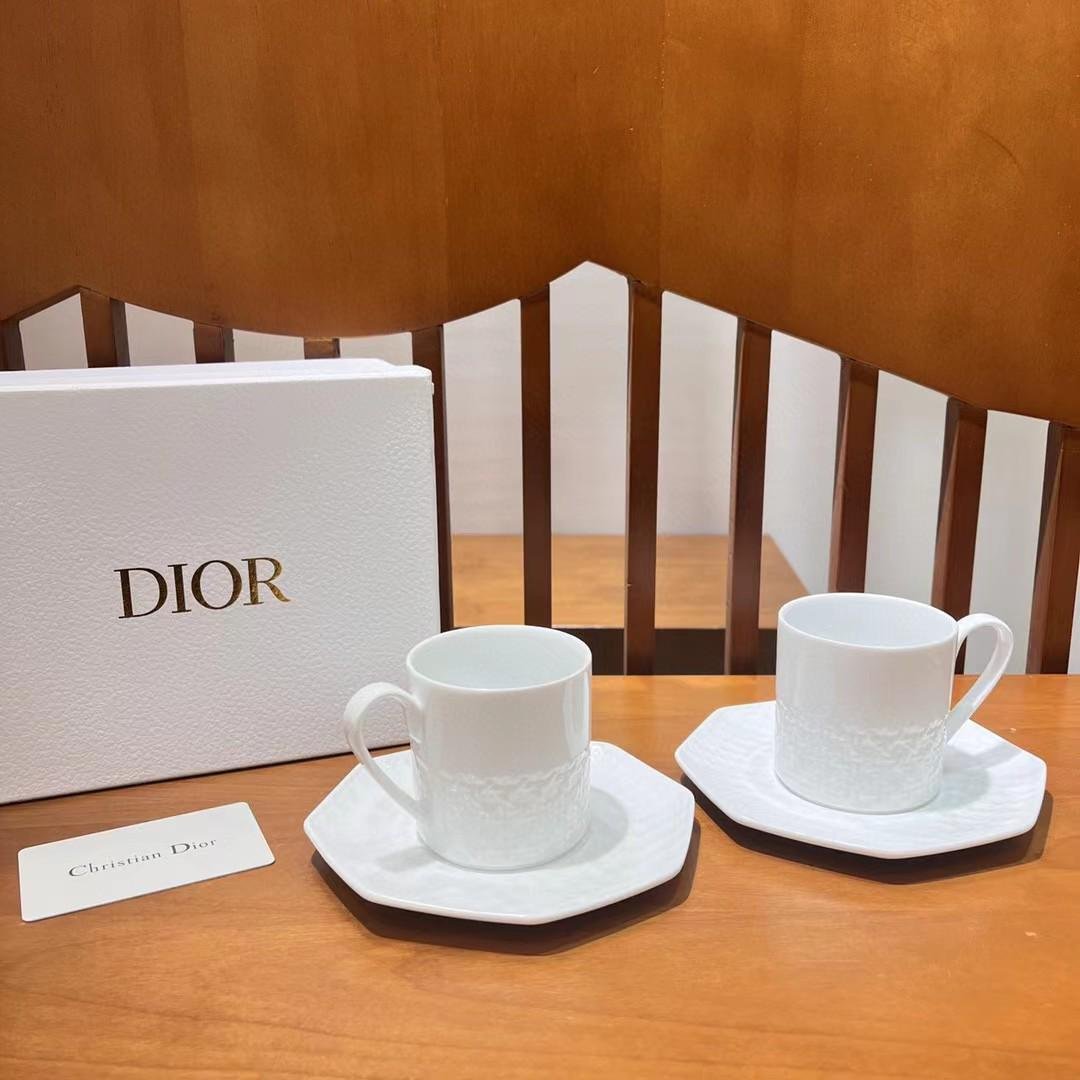 Turkish coffee set of six plain white cups - Dior Cups | Aleppo Gift UAE